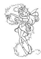 coloriage winx et les bulles